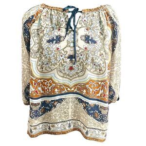 HALE BOB Silk Off Shoulder Blouse Size Medium